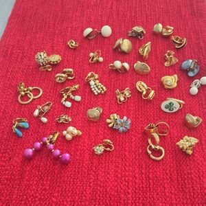 Elegant Gold and Pearl Women Clip Earring Sets